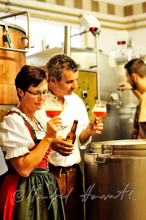 landlord and brewer Paul Haselböck in his small brewery
