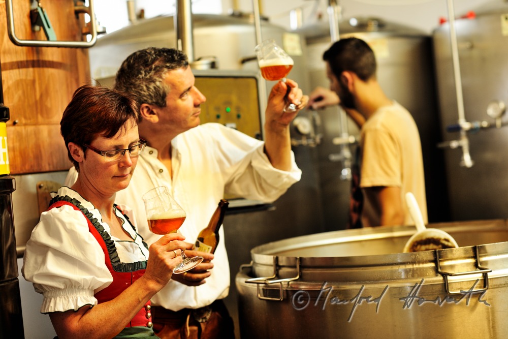 landlord and brewer Paul Haselböck in his small brewery