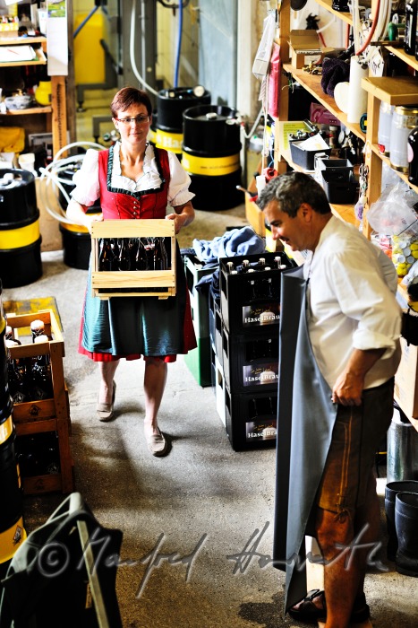 landlord and brewer Paul Haselböck in his small brewery