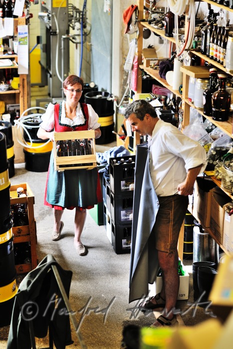 landlord and brewer Paul Haselböck in his small brewery