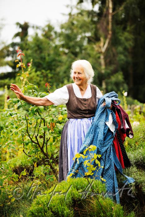Mrs. Ingolde Fuchs airing her dresses