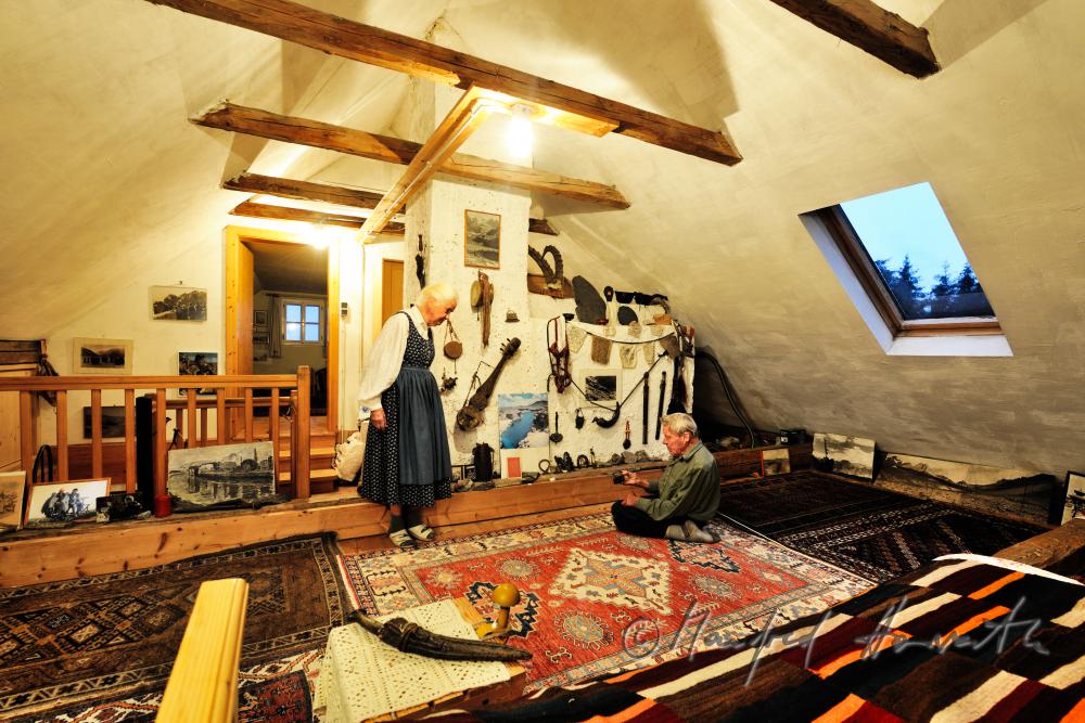 the Fuchs family in their living room