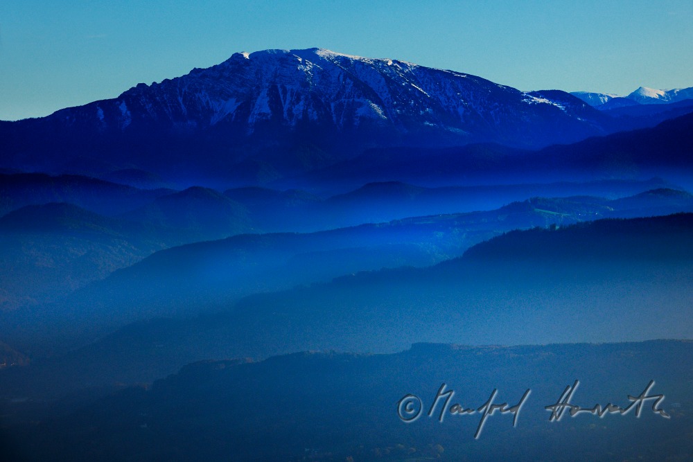 view from Wieselburg to the Oetscher