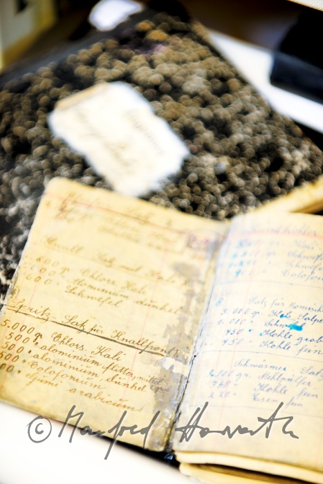old prescription books for the making of fireworks