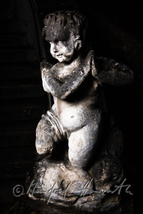 baroque sculpture of an angel at the Calvary