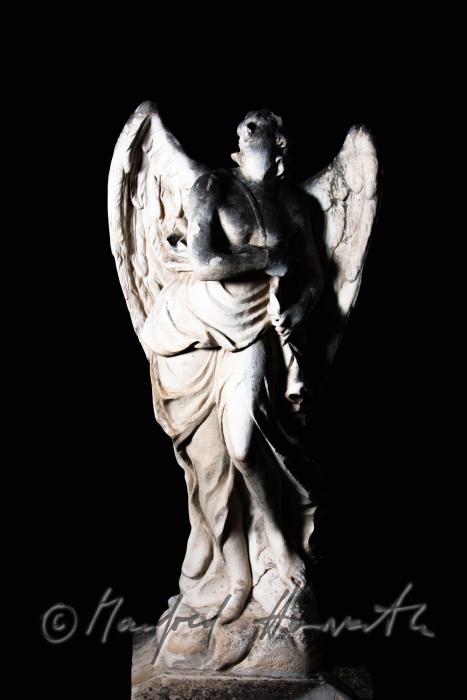 baroque sculpture of an angel at the Calvary
