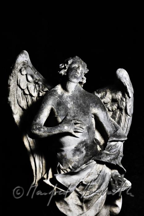 baroque sculpture of an angel at the Calvary