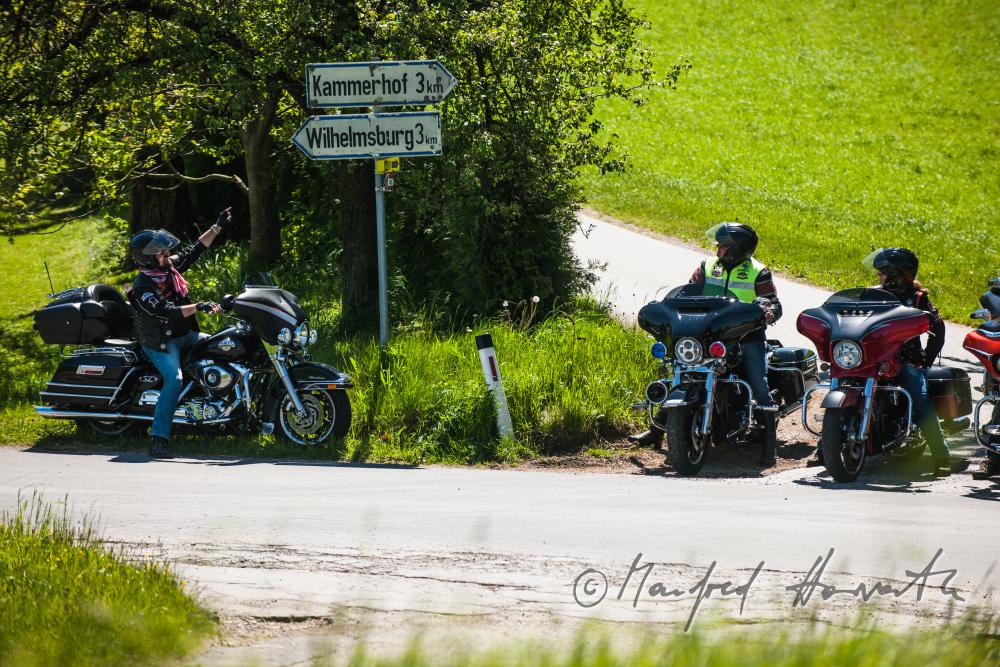 motorcycling with Harley Davidson bikes