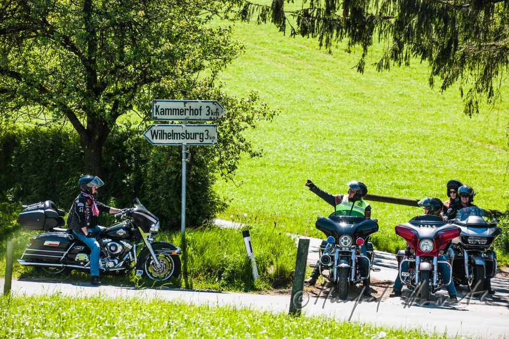 motorcycling with Harley Davidson bikes