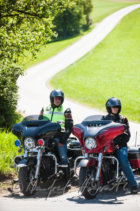 motorcycling with Harley Davidson bikes