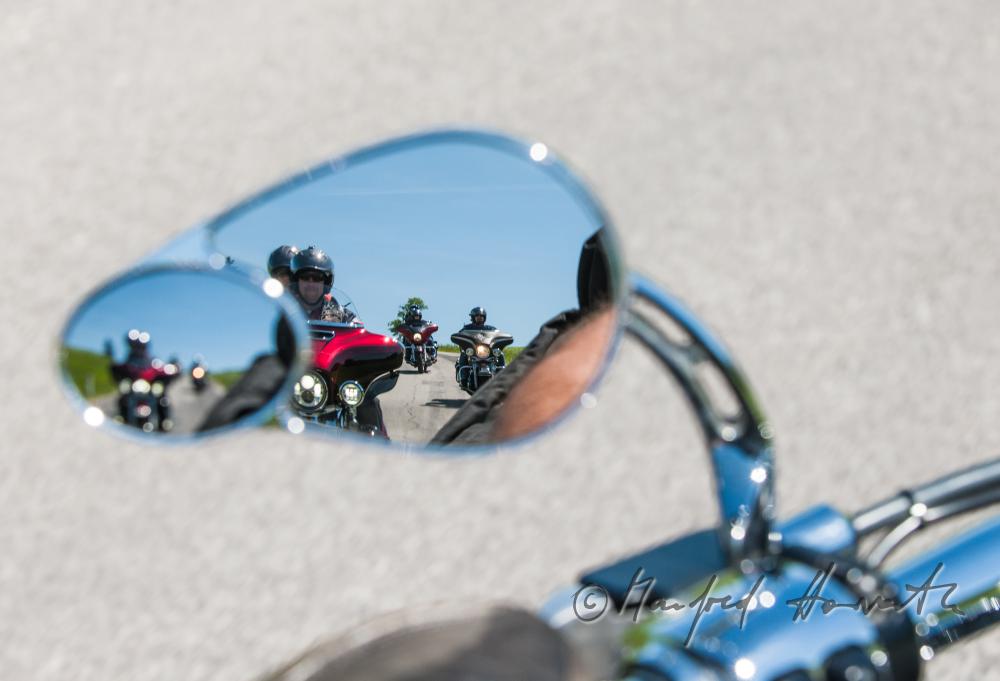 motorcycling with Harley Davidson bikes