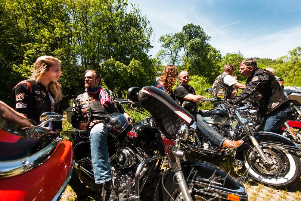 motorcycling with Harley Davidson bikes