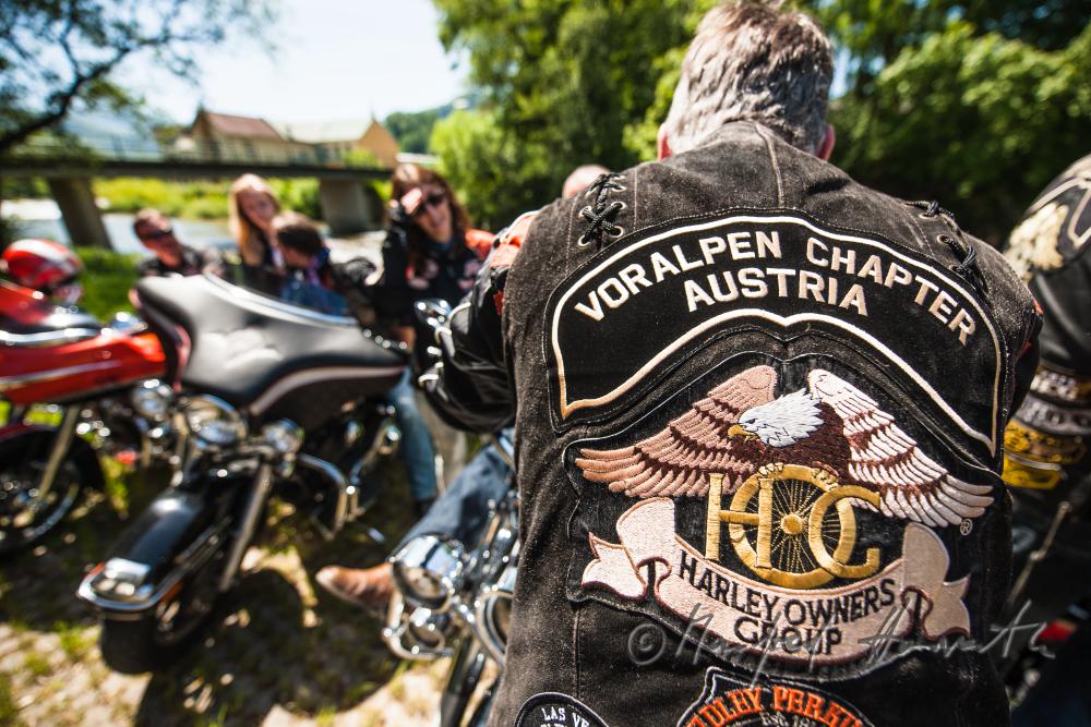 motorcycling with Harley Davidson bikes