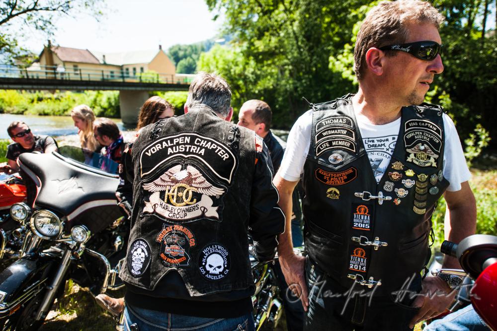 motorcycling with Harley Davidson bikes