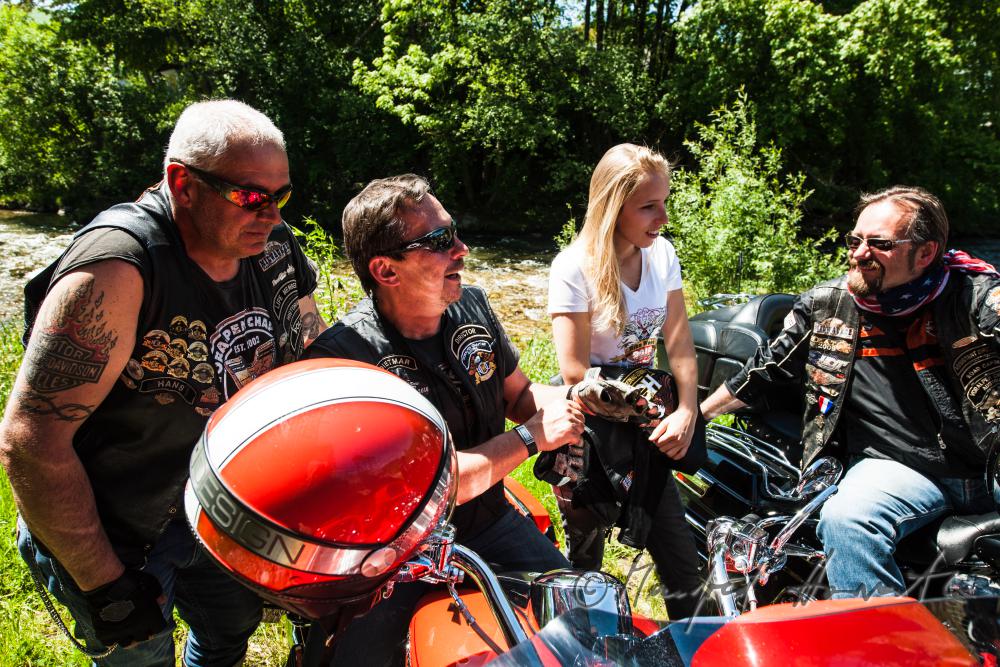 motorcycling with Harley Davidson bikes