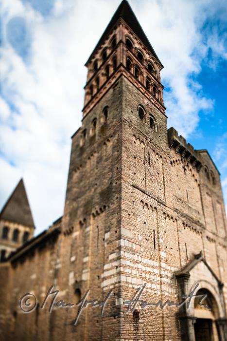 Romanesque Abbey Saint-Philibert in the center of town