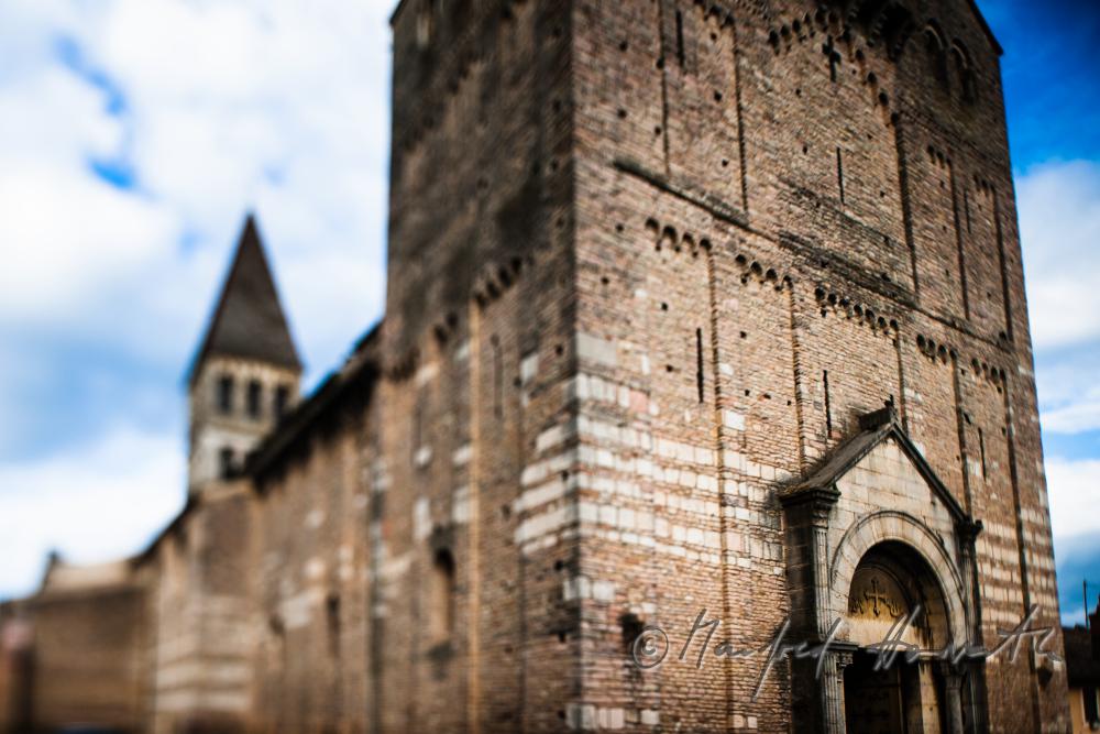 Romanesque Abbey Saint-Philibert in the center of town