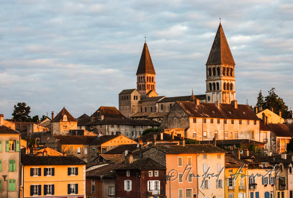 Romanesque Abbey Saint-Philibert in the center of town