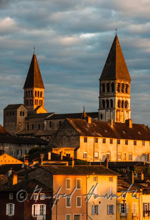 Romanesque Abbey Saint-Philibert in the center of town