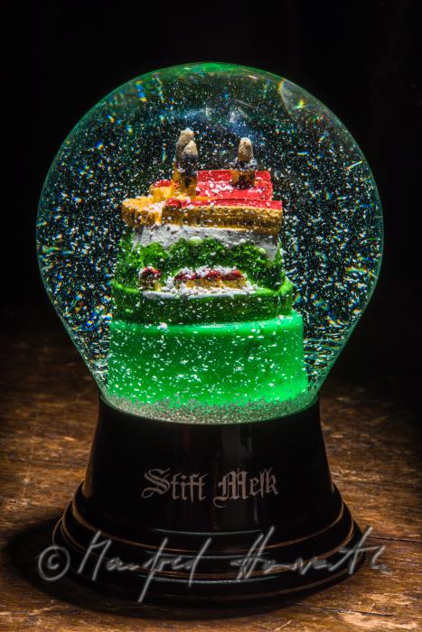 miniature of Stift Melk in a snow globe