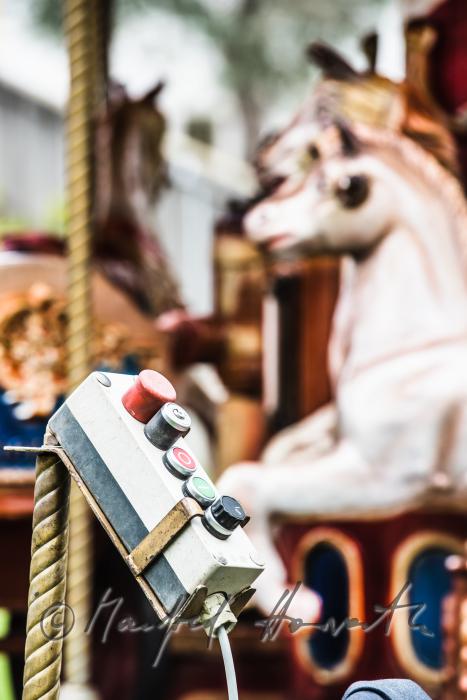 merry-go-round in the garden at the festival of 1st May