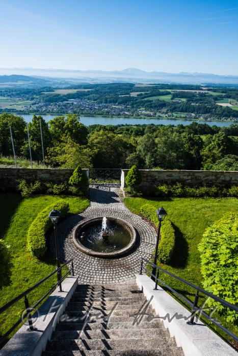 view from the pilgrimage church to the Alps