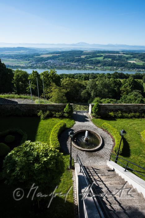 view from the pilgrimage church to the Alps