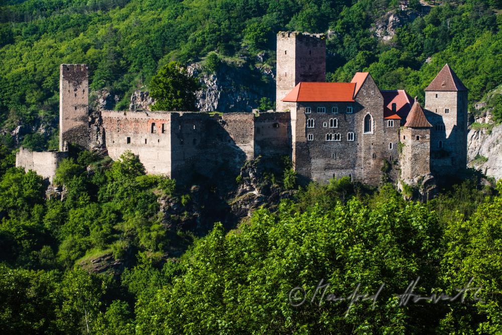 medieval Castle Hardegg in the valley of the river Thaya