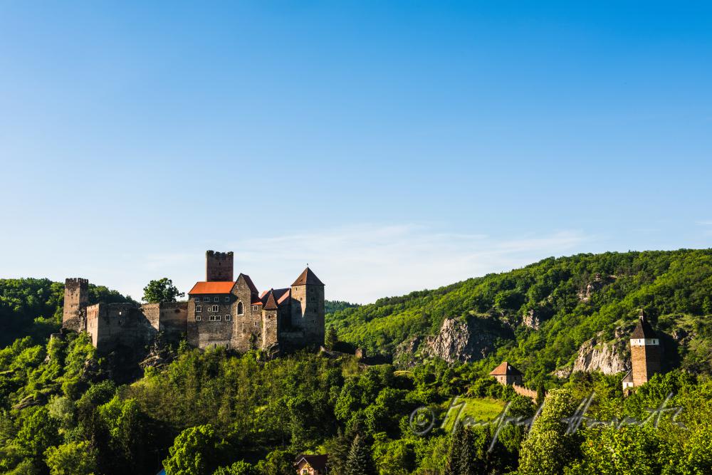 medieval Castle Hardegg in the valley of the river Thaya