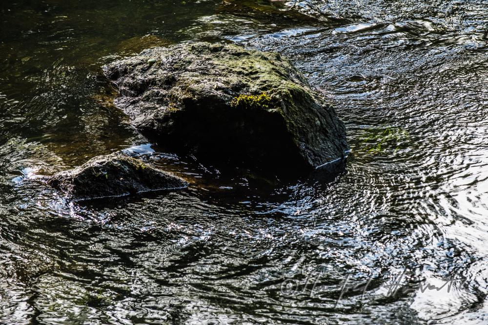 granite boulder in the riverbed of River Thaya