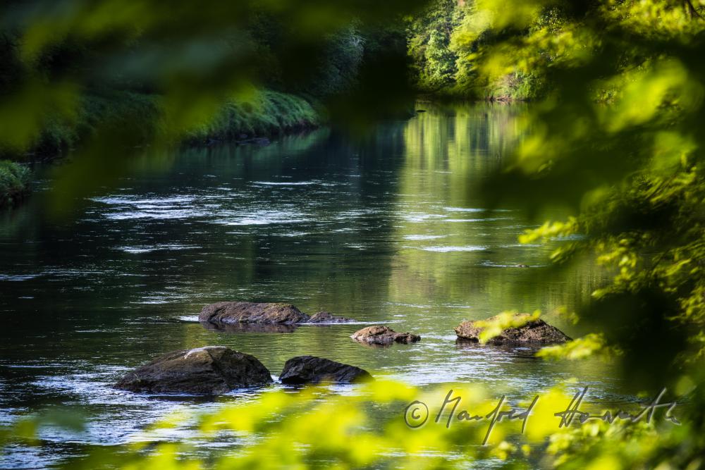 granite boulder in the riverbed of River Thaya
