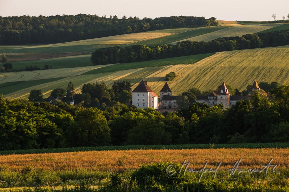 view from the hill to the Castle Steinabrunn