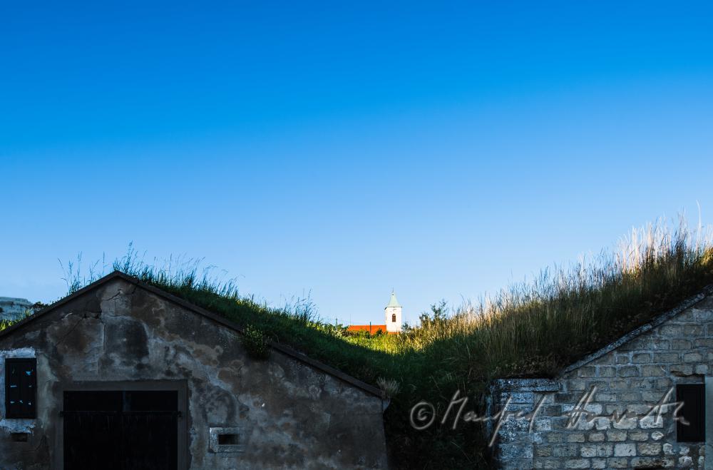 wine cellars and church