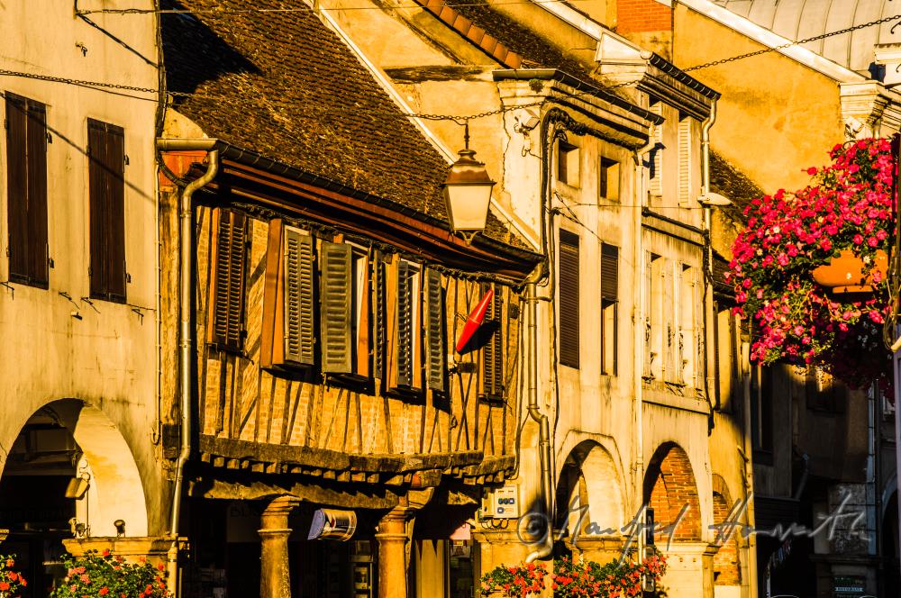 main street with typical houses from the 15th Century