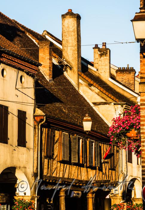 main street with typical houses from the 15th Century