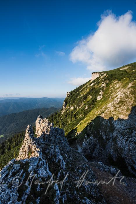 formation of limestone on the hiking route 