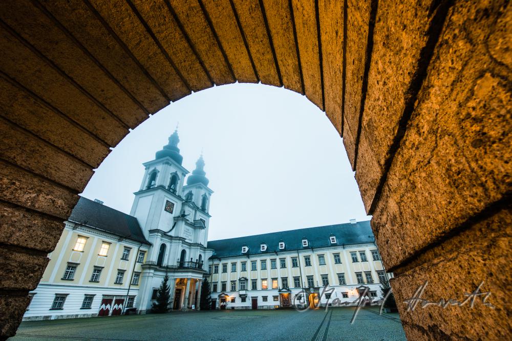 collegiate church in the inner courtyard
