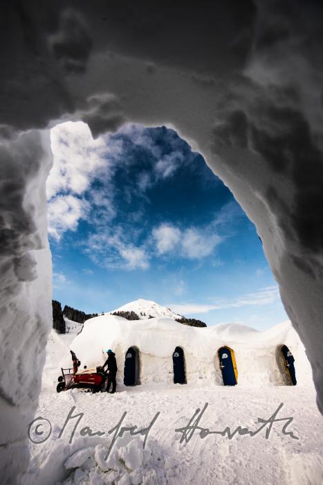 entrance of the Igloo-Hotel