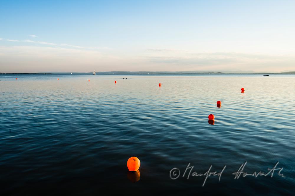 buoys on the lakeshore near Weiden am See