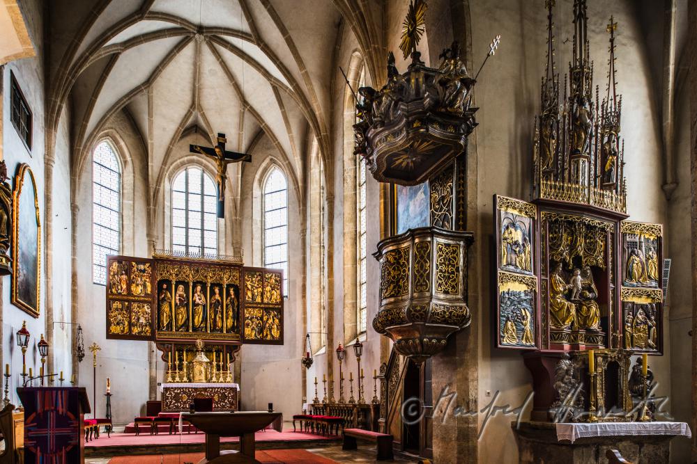 gothic winged altars and pulpit