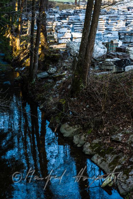 storage area for marble near the river