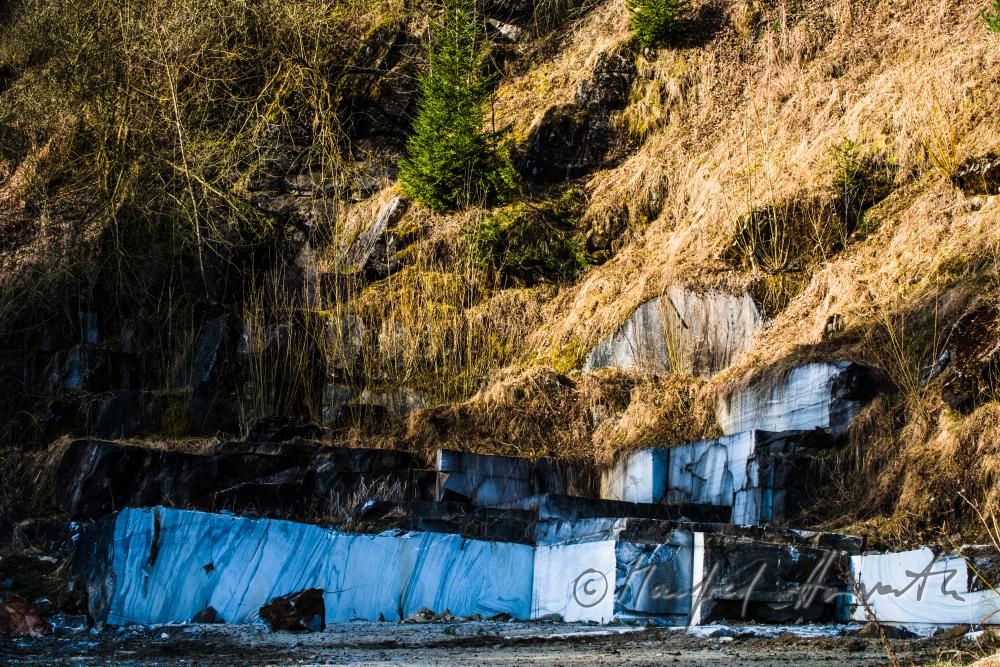 natural deposits of marble in the quarry