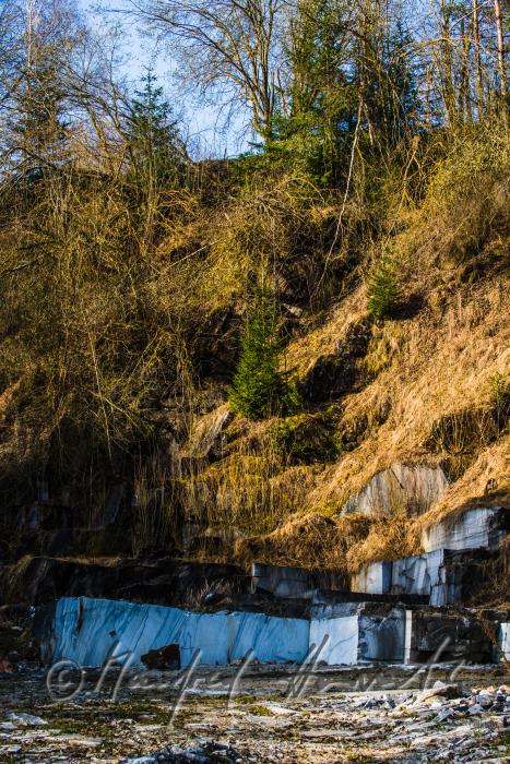 natural deposits of marble in the quarry