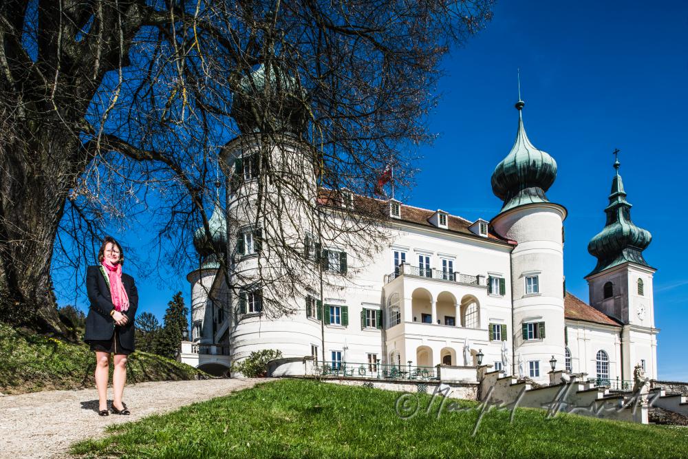 Castle Artstetten and lady of the castle Alix de La Poeze