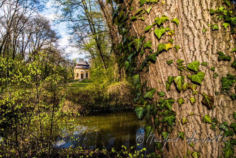 baroque pavillon in the landscape garden of Cstle Obersiebenbrunn